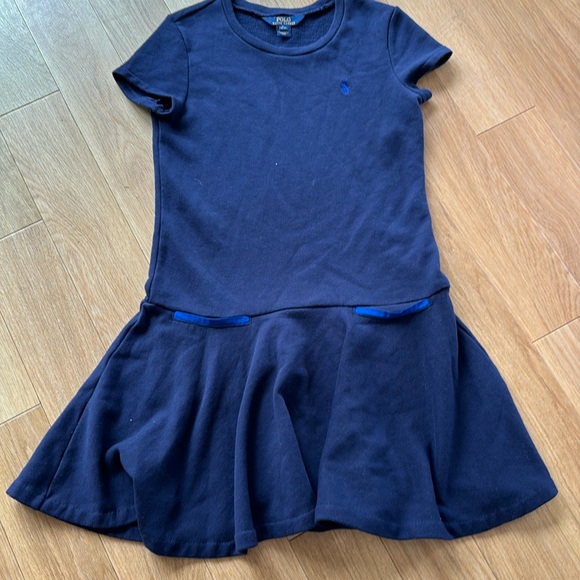 Polo Ralph Lauren navy blue short sleeve dress size 12/14 - Picture 1 of 5